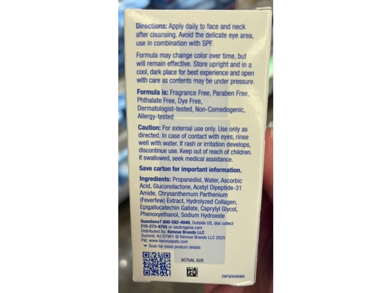 Neutrogena Collagen Bank Serum, 15% Vitamin C, 0.5 fl oz/14 mL