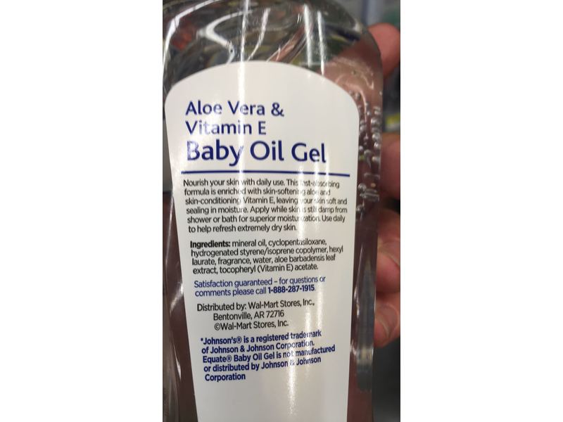 equate baby aloe vera and vitamin e hypoallergenic baby oil gel
