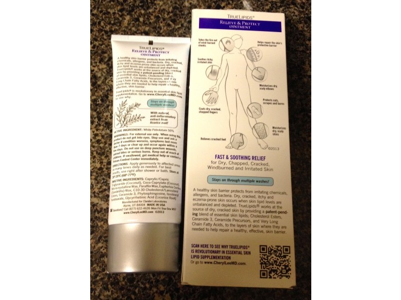 Cheryl Lee MD Sensitive Skin Care TrueLipids Relieve & Protect Ointment, 3.5 oz (100 g)