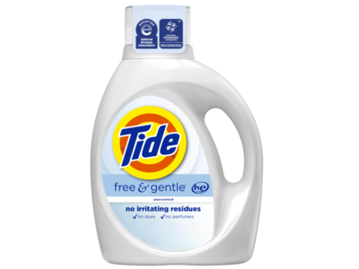 Tide Free & Gentle Liquid Laundry Detergent, Unscented, 32 Loads, 42 fl oz/1.24 L