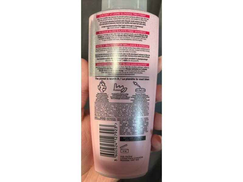 L'oreal Paris Glycolic Gloss Sulfate-Free Shampoo, 200 mL