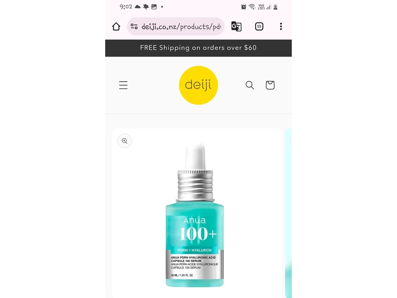 Anua 100+ PDRN + Hyaluron Serum, 1 fl oz/30 mL