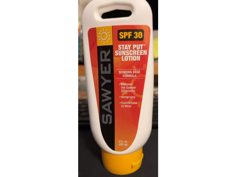 Sawyer Stay Put Sunscreen Lotion, SPF 30, 8 fl oz/237 mL