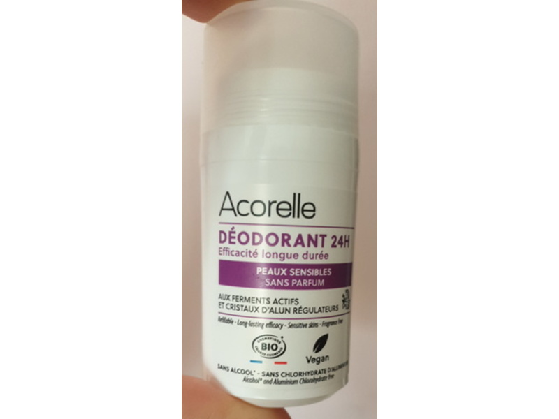 Acorelle Deodorant 24H, Sensitive Skin, 1.7 fl oz/50 mL
