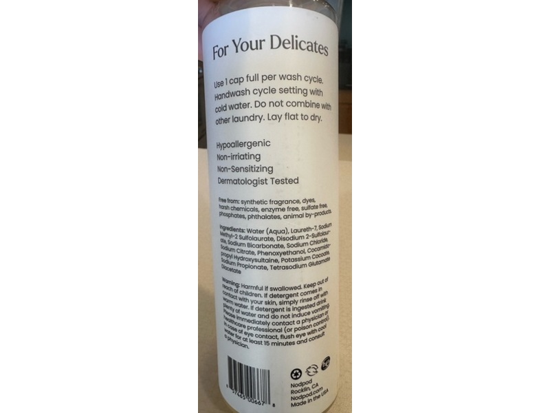 Nodpod The Silk Laundry Gentle Silk Wash, 16.9 fl oz/500 mL