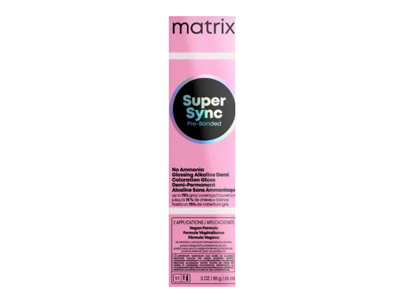 Matrix Super Sync Pre-Bonded Demi-Permanent Hair Color, 4N/4.0, 3 oz/85 g, 2 Applications