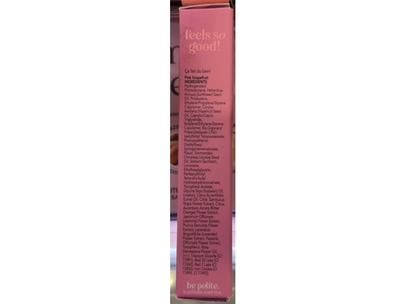 Polite Society Polite Pout Glossy Lip Balm, Pink Grapefruit, 0.5 oz/15 g