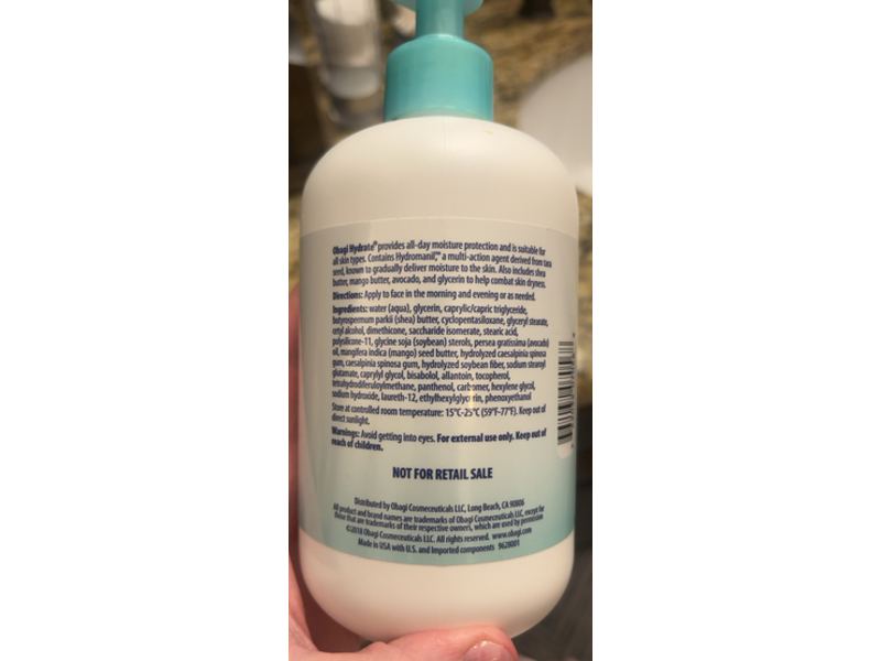 Obagi Hydrate Facial Moistuizer, 16.9 oz/479 g