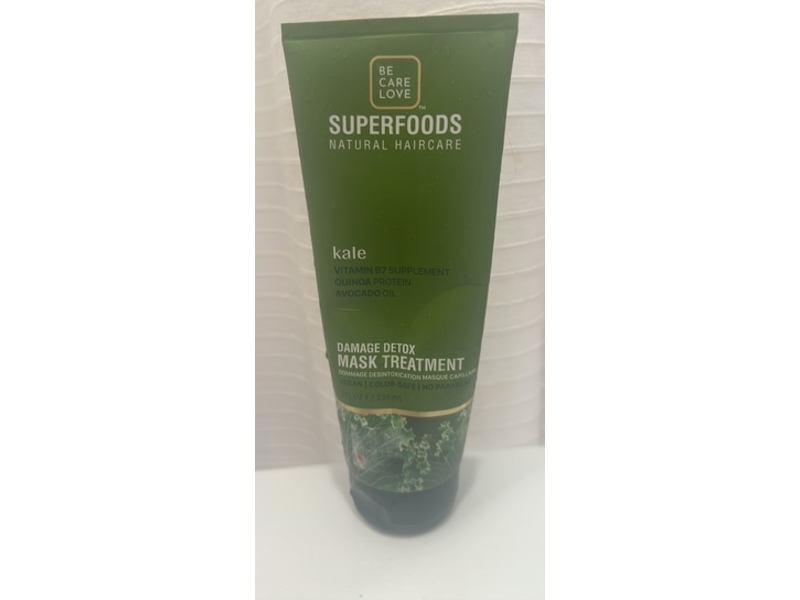 Be Care Love Super Foods Damage Detox Mask Treatment, Kale, 8 fl oz/236 mL