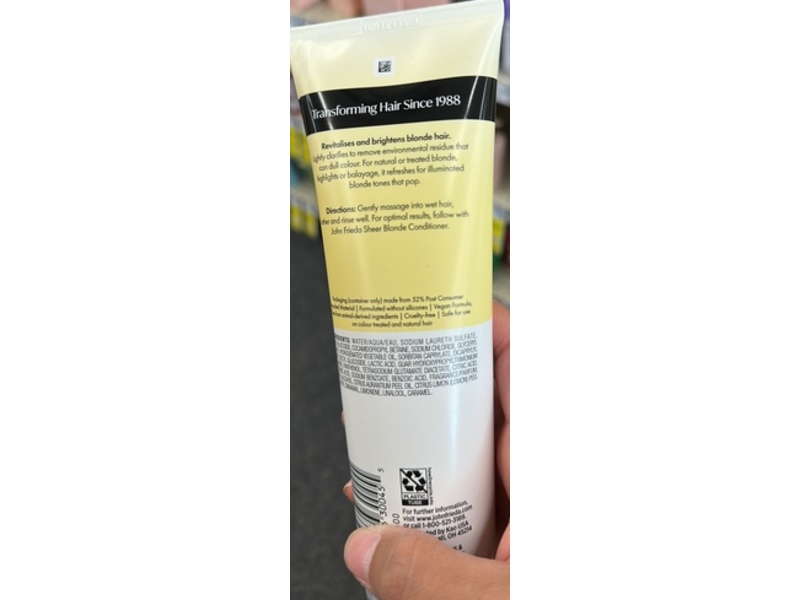 John Frieda Sheer Blonde Brightening Shampoo, 8.3 fl oz/245 mL