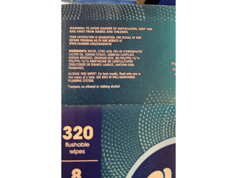 Charmin Flushable Wipes, 320 Count