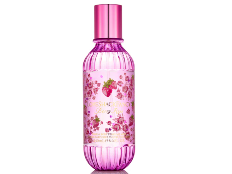 Loves Hack Fancy Berry Kiss Hair & Body Perfume Mist, Berry Jam, 8 fl oz/240 mL