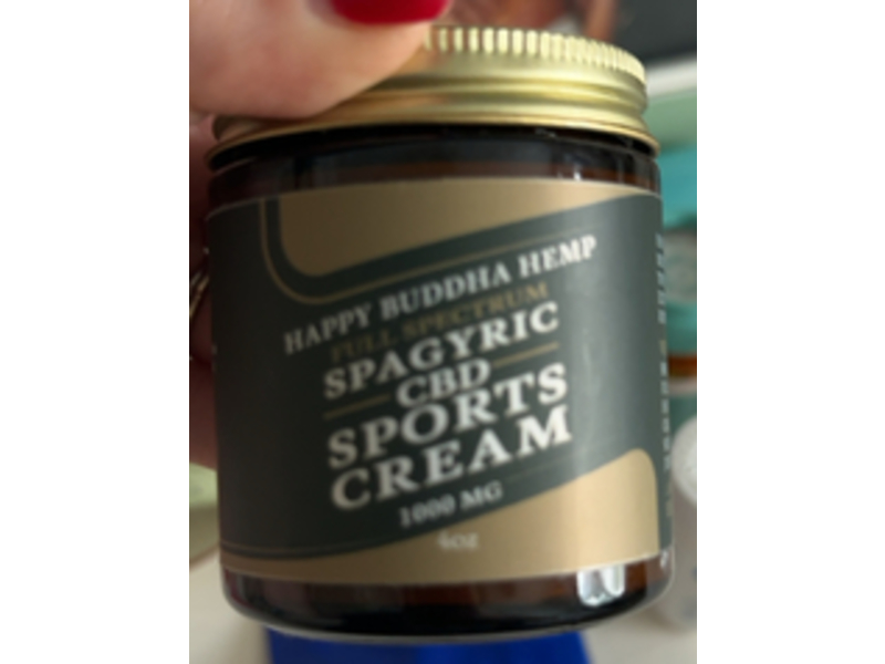 Happy Buddha Hemp Spagyric CBD Sports Cream, 4 oz