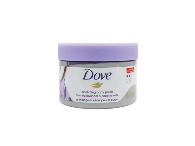 Dove Exfoliating Body Polish, Crushed Lavender & Coconut Milk, 10.5 oz/298 g