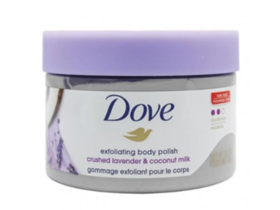 Dove Exfoliating Body Polish, Crushed Lavender & Coconut Milk, 10.5 oz/298 g