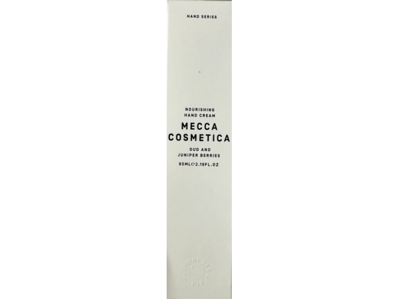 Mecca Cosmetica Nourishing Hand Cream, Oud And Juniper Berries, 2.19 fl oz/65 mL