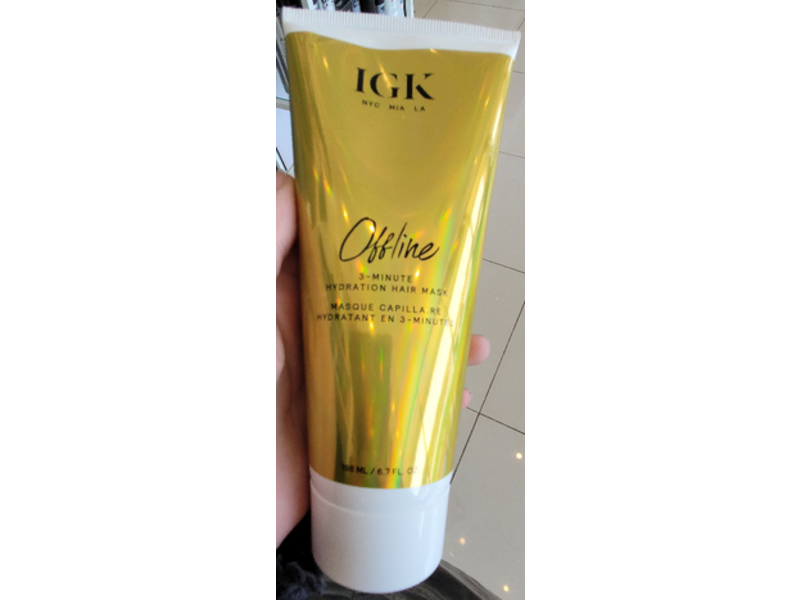 Igk Offline 3 Minute Hydration Hair Mask, 6.7 fl oz/198 mL