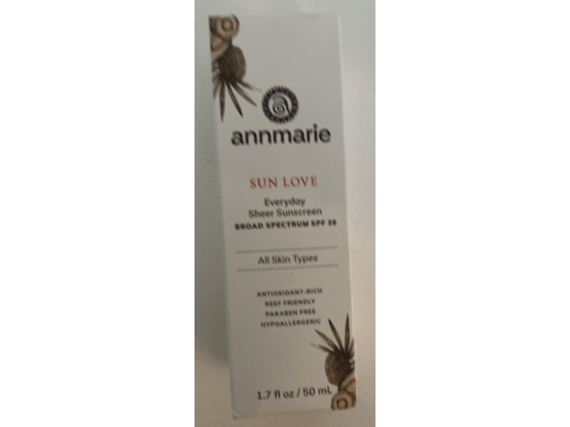 Annmarie Sun Love Everyday Sheer Sunscreen, SPF 20, 1.7 fl oz/50 mL