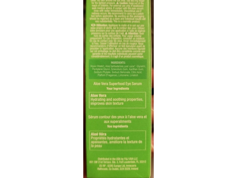 Dr Botanicals Ao Aloe Vera Superfood Eye Serum, 0.51 fl oz/15 mL
