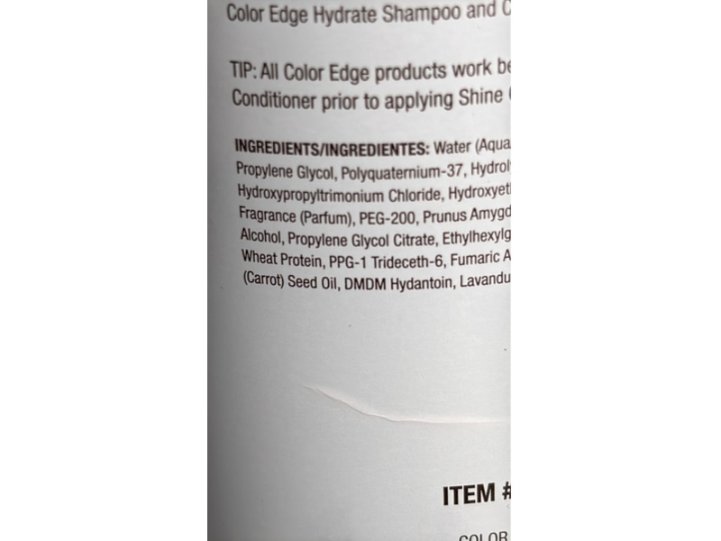 Color Edge Shine Cream Multipurpose Blow Dry Cream, Sweeet Almond & Carror Seed Oils, 12 fl oz/355 mL