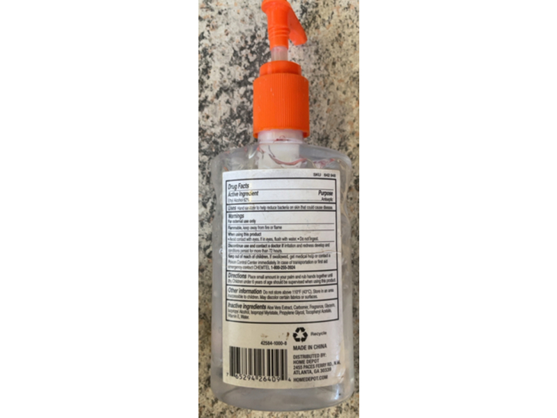 Hdx Hand Sanitizer Gel, Vitamin E, Aloe, 8 fl oz