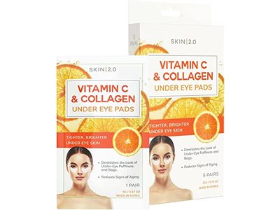 Skin 2.0 Under Eye Patches, Vitamin C & Collagen, 0.17 oz/5 g, 5 Pairs