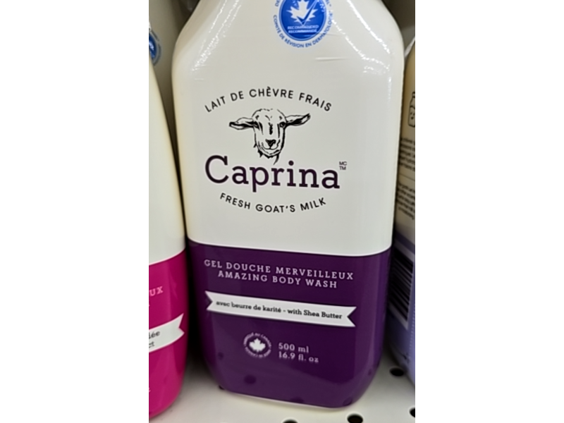 Caprina by Canus Fresh Goat's Milk Amazing Body Wash, Shea Butter, 16.9 fl oz/500 mL