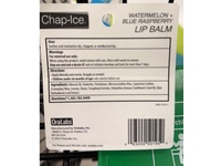 Chap Ice Lip Balm, Watermelon Blue Raspberry, 0.28 oz/8 g, 2 Count - thumbnail 3