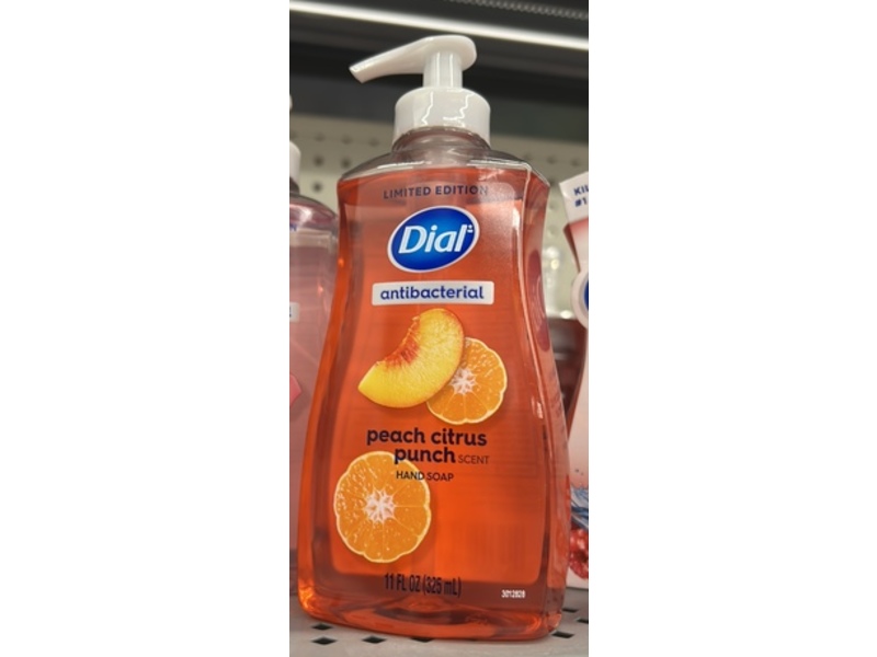 Dial Antibacterial Hand Soap, Peach Citrus Punch, 11 fl oz/325 mL