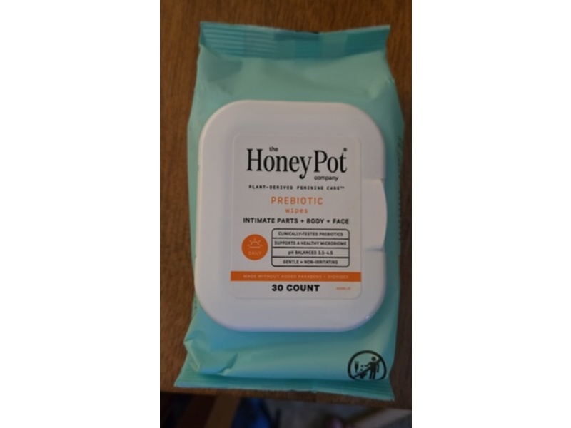 The Honey Pot Company Prebiotic Wipes, 30 Count