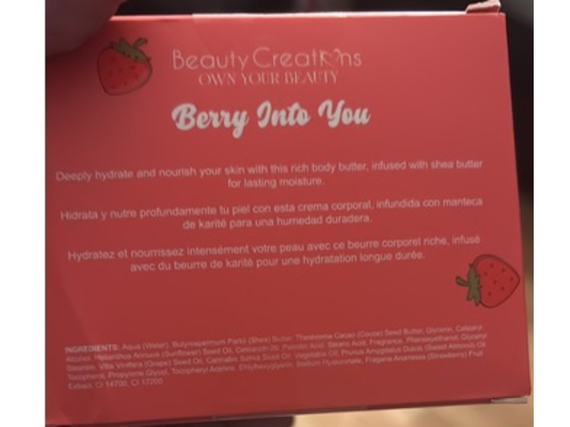 Beauty Creations Body Butter, Berry Into You, 7.05 fl oz/200 g