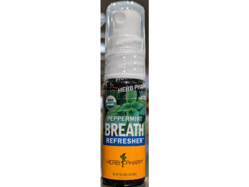 Herb Pharm Breath Refresher, Peppermint, 0.47 fl oz/14 mL