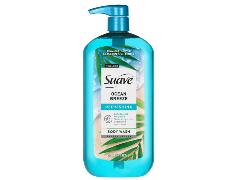 Suave Refreshing Body Wash, Ocean Breeze, 30 fl oz/887 mL