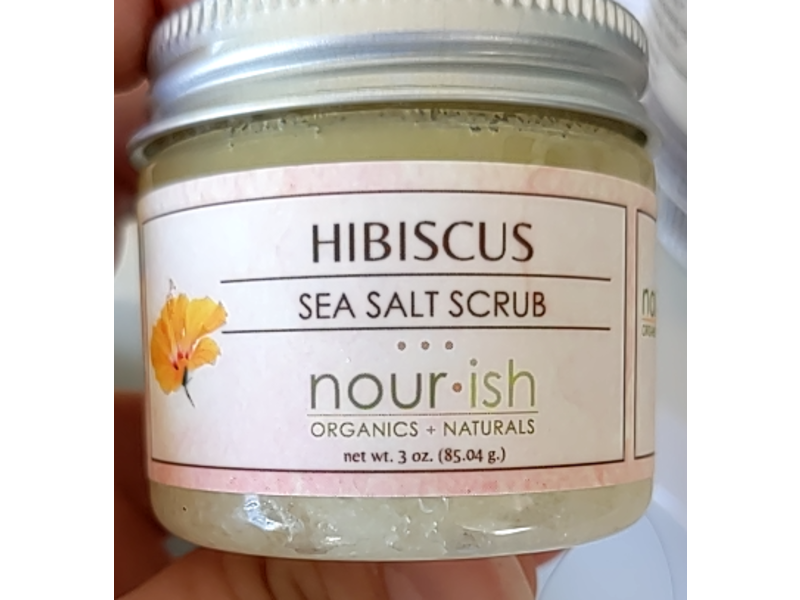 Nour.ish Hibiscus Sea Salt Scrub, 3 oz/85.04 g