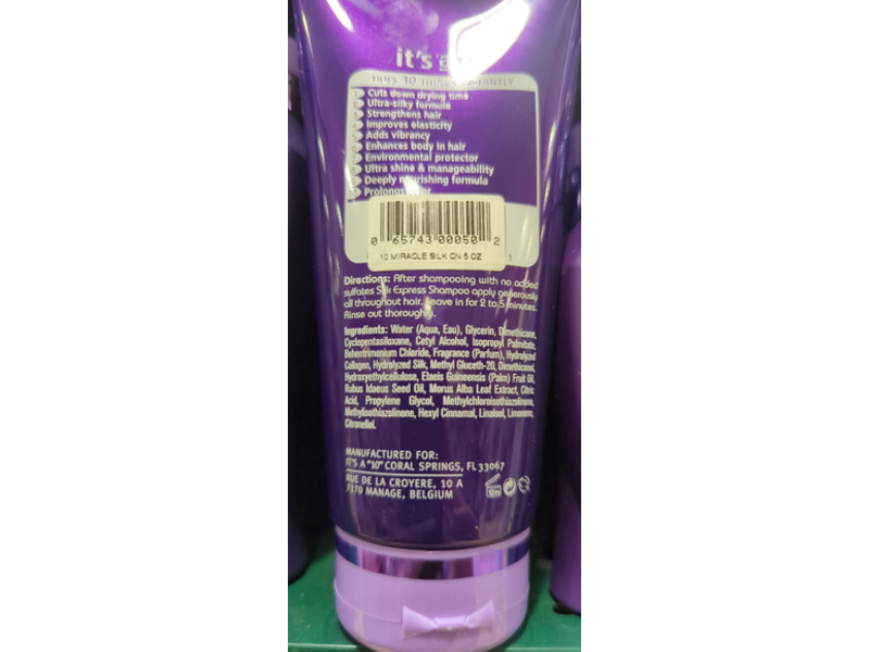 It's a 10 Miracle Silk Conditioner, 5 fl oz/148 mL
