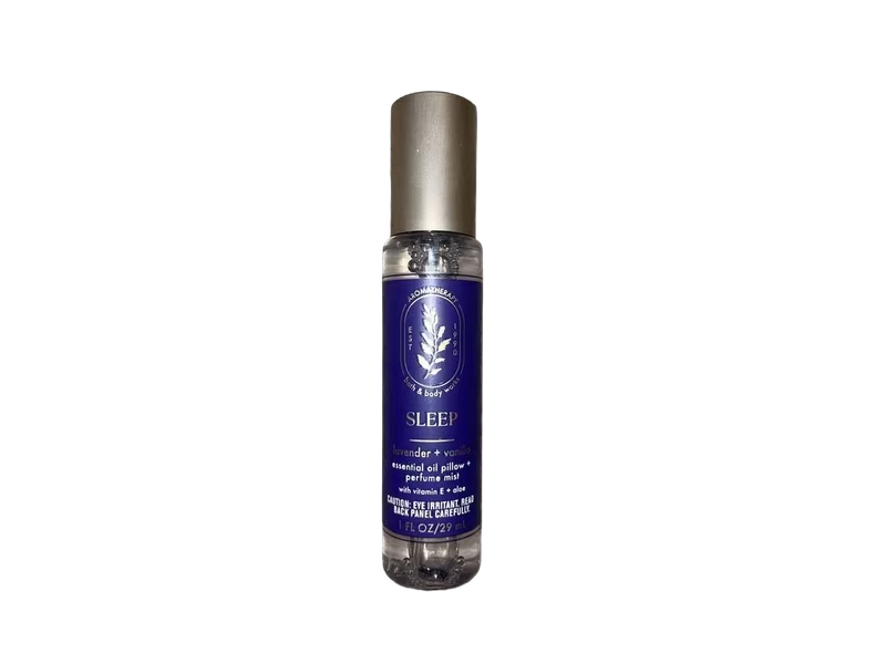 Bath & Body Works Sleep Aromatherapy Essential Oil Pillow+Perfume Mist, Lavender+Vanilla, 1 fl oz/29 mL