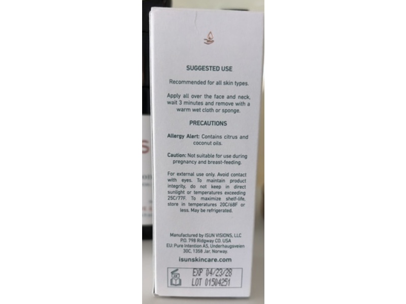 Isun Phyto Facial Cleansing Oil, 1.7 fl oz/50 mL