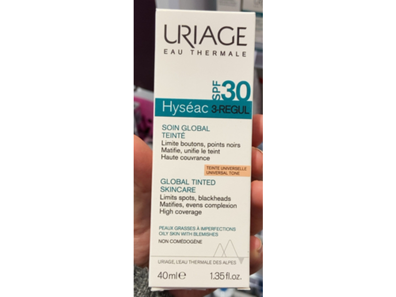 Uriage 3-Regul Global Tinted Skin Care, SPF 30, 1.35 fl oz/40 mL