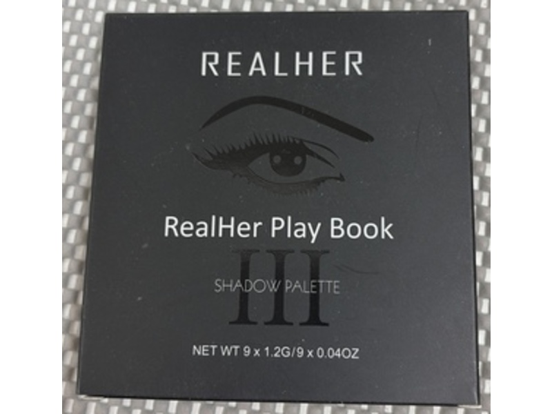 RealHer Play Book Shadow Palette, III, 0.04 oz/1.2 g