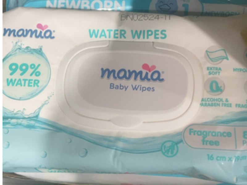 Mamia Baby Wipes, 80 Wipes