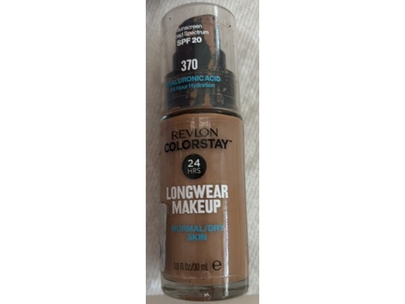 Revlon Colorstay Longwear Makeup Sunscreen, 370, SPF 20, 1.0 fl oz/30 mL