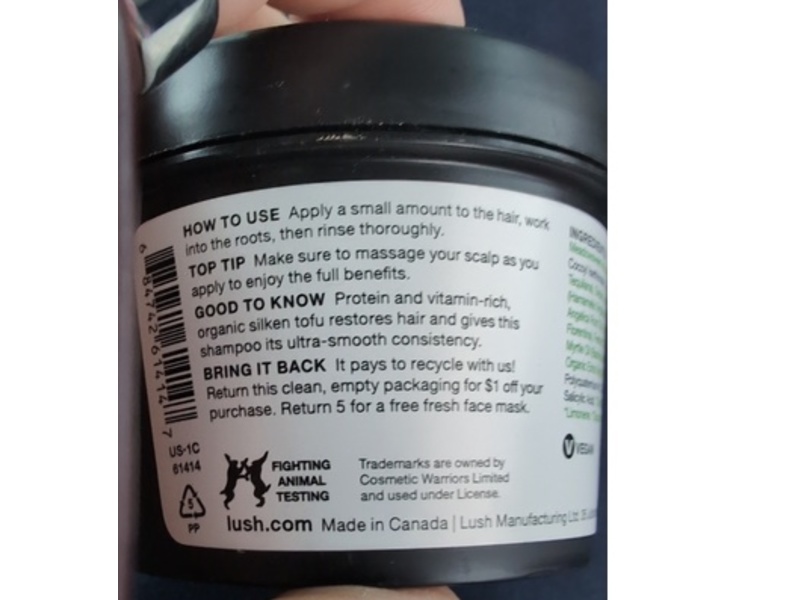 Lush Tofu Cream Shampoo, 3.1 oz/90 g