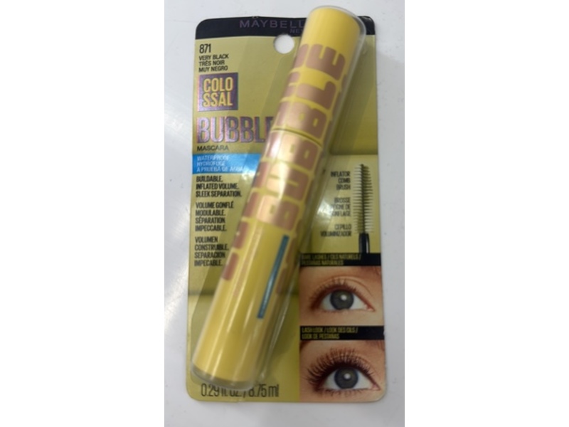 Maybelline New York Colossal Bubble Mascara, 871 Very Black, 0.29 fl oz/8.75 mL