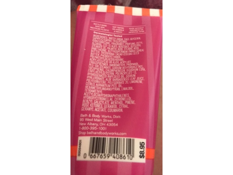 Bath & Body Works Body Cream, Snowy Peach Berry, 2.5 oz/70 g