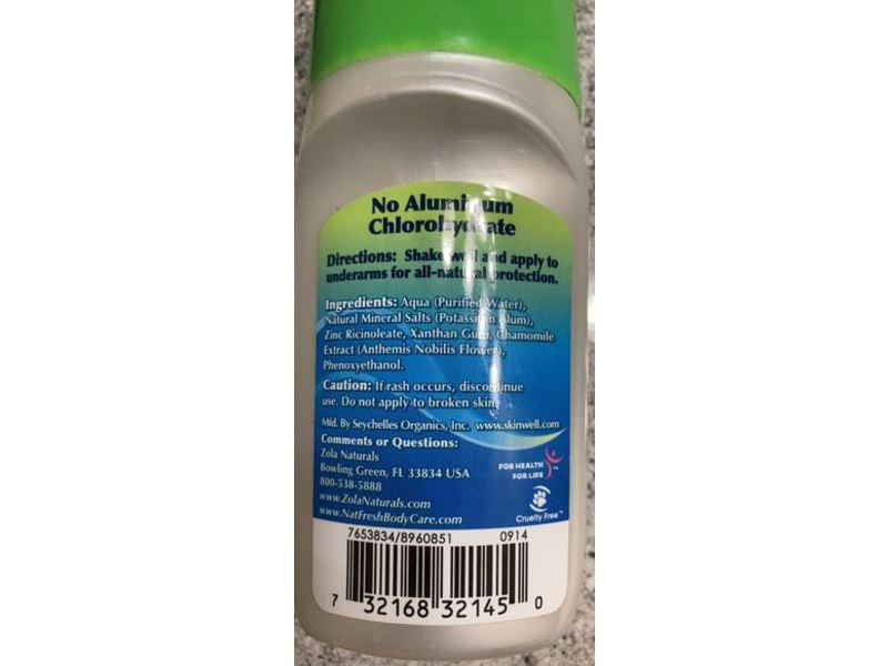 Naturally Fresh Roll On Deodorant, 3 fl oz/90 mL