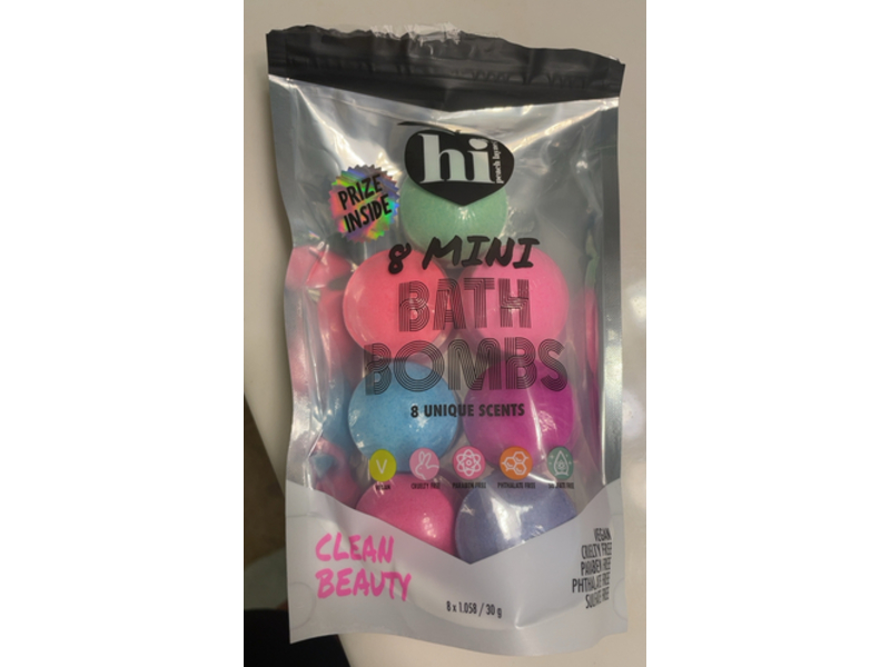 Clean Beauty Mini Bath Bombs, Unique Scent, 1.058 oz/30 g, 8 Count, Pack Of 2