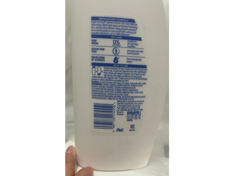 Head & Shoulders Smooth & Silky Anti Dandruff Shampoo, 850 mL