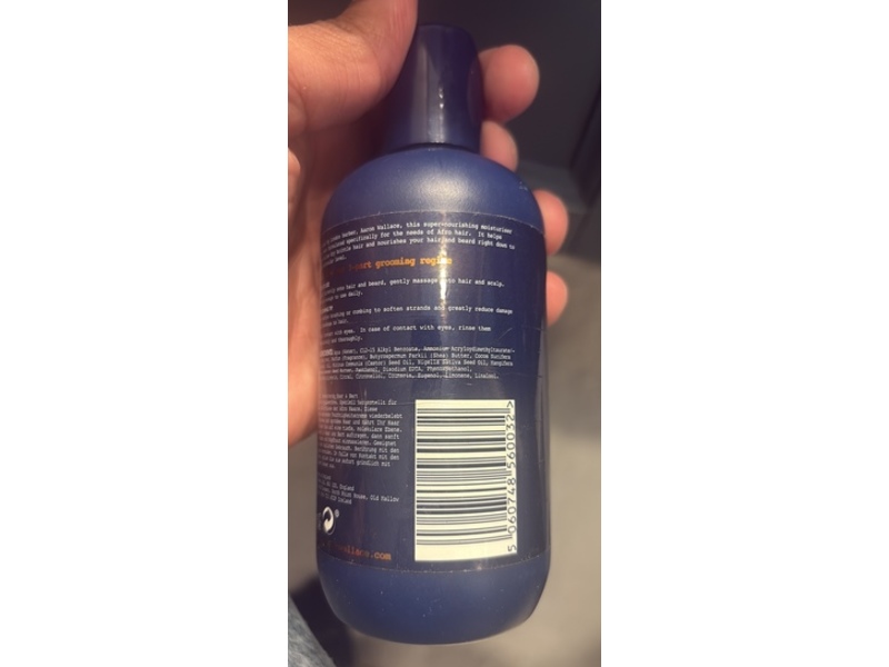 Aaron Wallace Softening Hair & Beard Moisturizer, Mango Blackseed Oil, 8.4 fl oz/250 mL