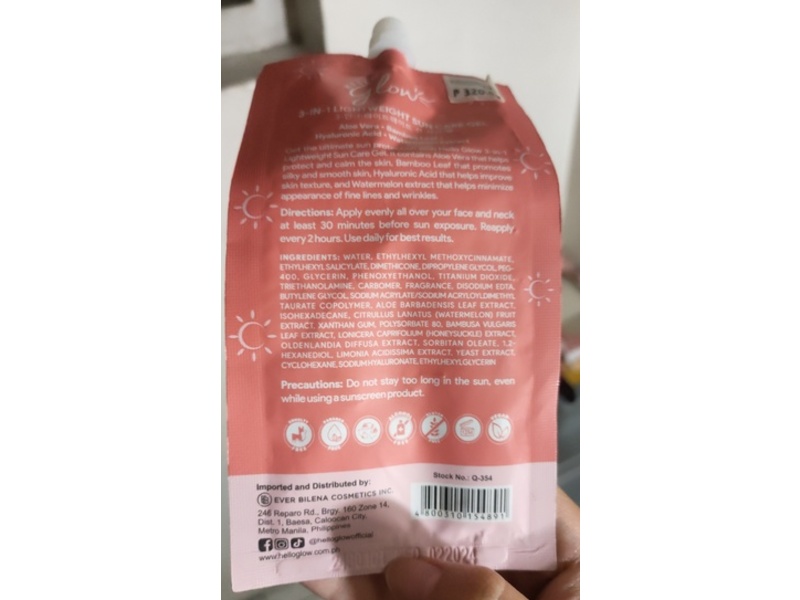 Hello Glow 3-In-1 Lightweight Sun Care Gel, SPF 50+ PA++++, 50 g