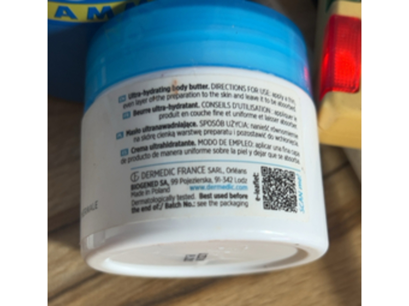 Dermedic Hydrain3 Ultra Hydrating Body Butter, 1.01 fl oz/30 mL